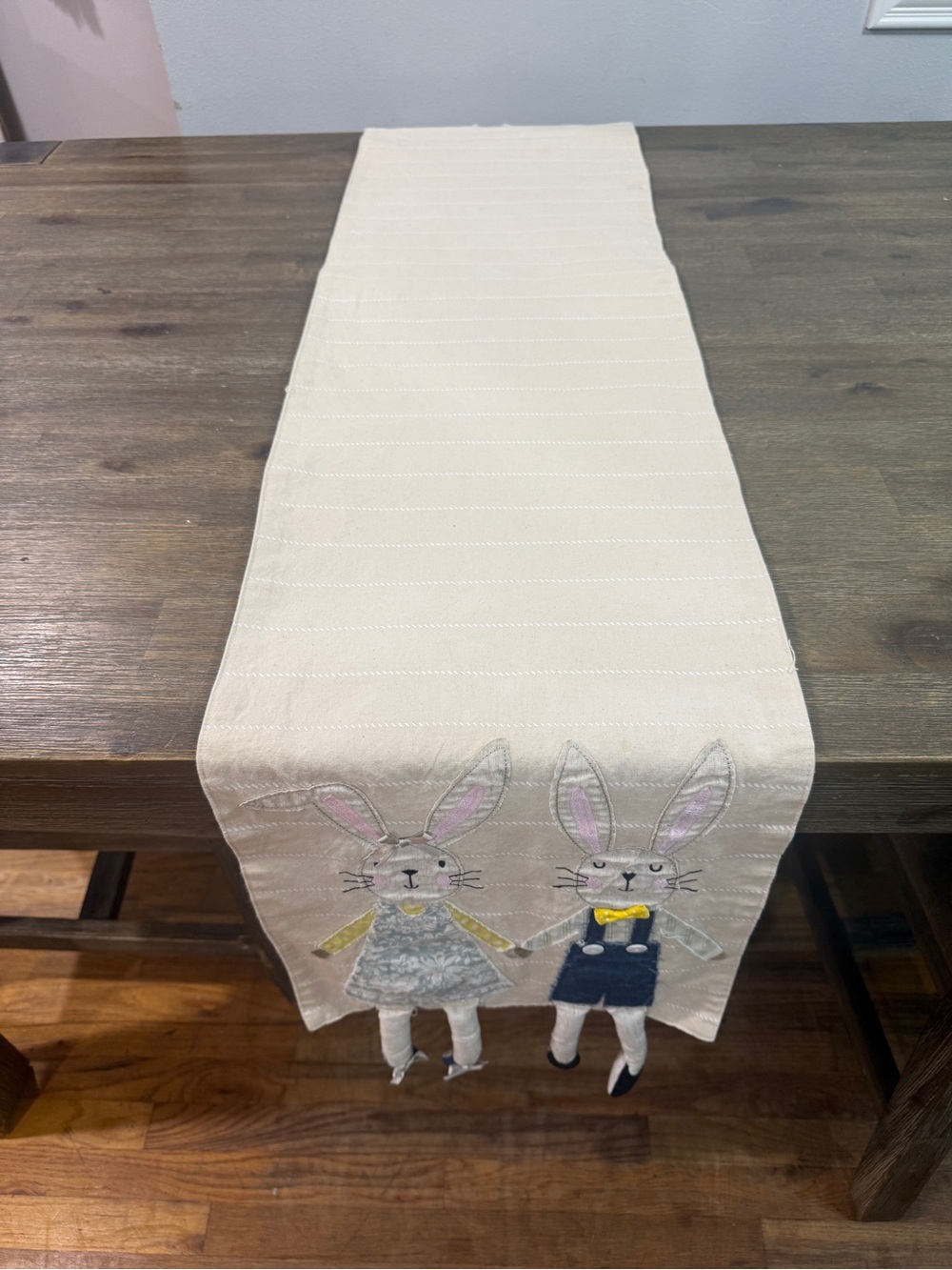 Cute Bunny Table Runner.  About 67” long.  Used